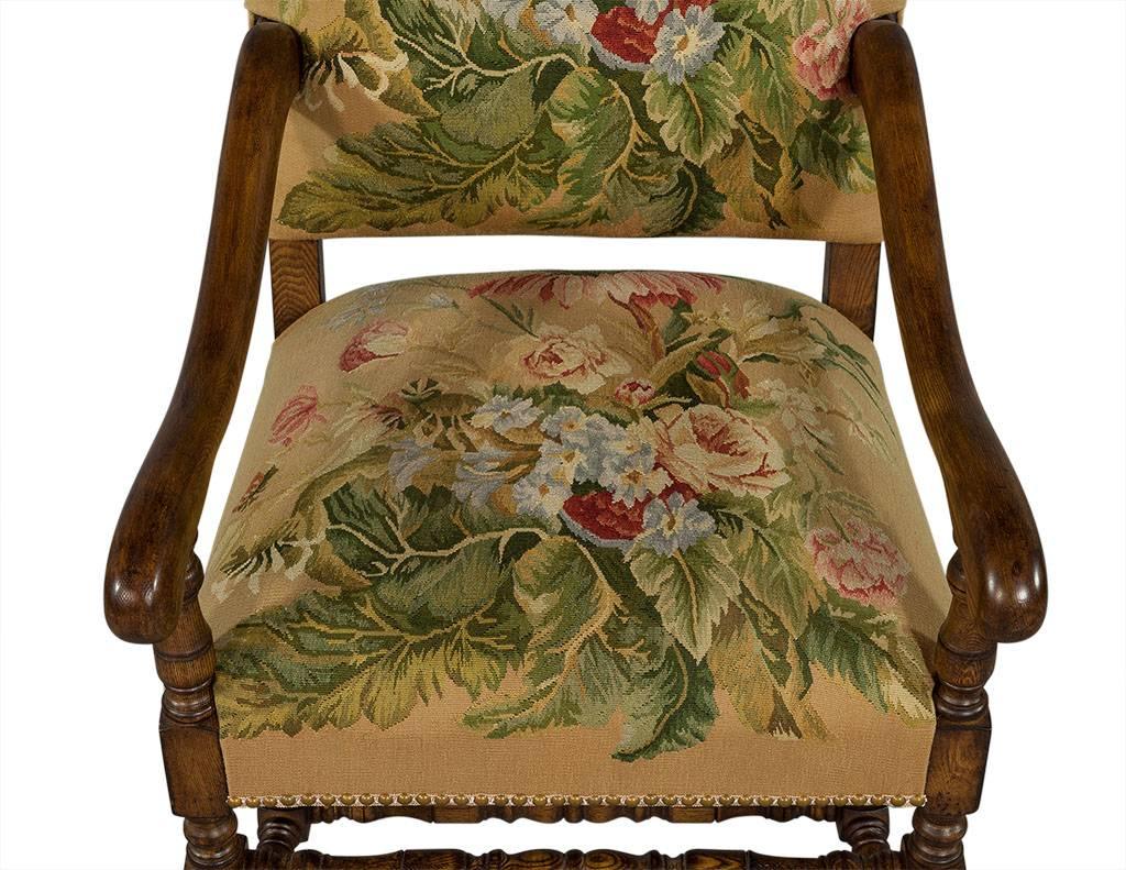 Set of 12 Tudor Style French Dining Chairs 3