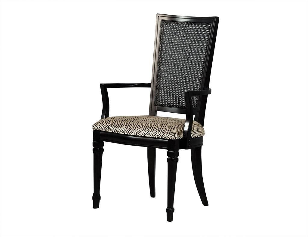 Set of Six Louis XVI Style Cane Back Dining Chairs In Excellent Condition In North York, ON