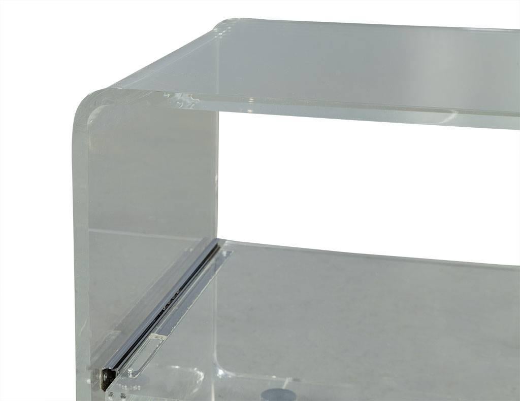 Modern Acrylic Bar Console Cart