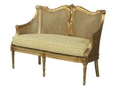 Carrocel Custom Louis XVI Cane Back Settee