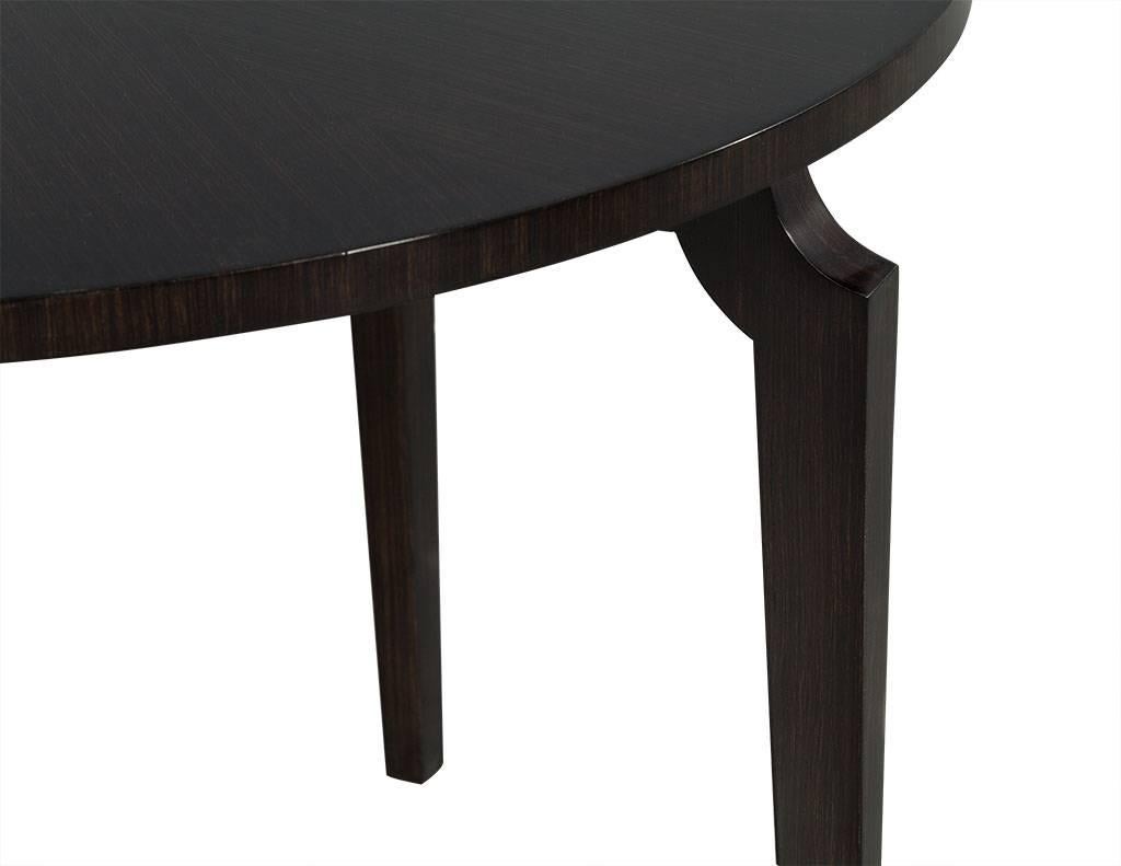 American Zebrawood Round Dining Breakfast Table