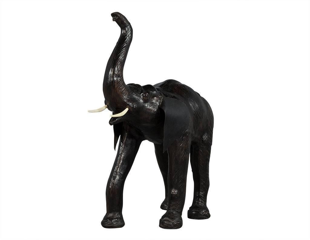Other Vintage Leather Handcrafted Elephant
