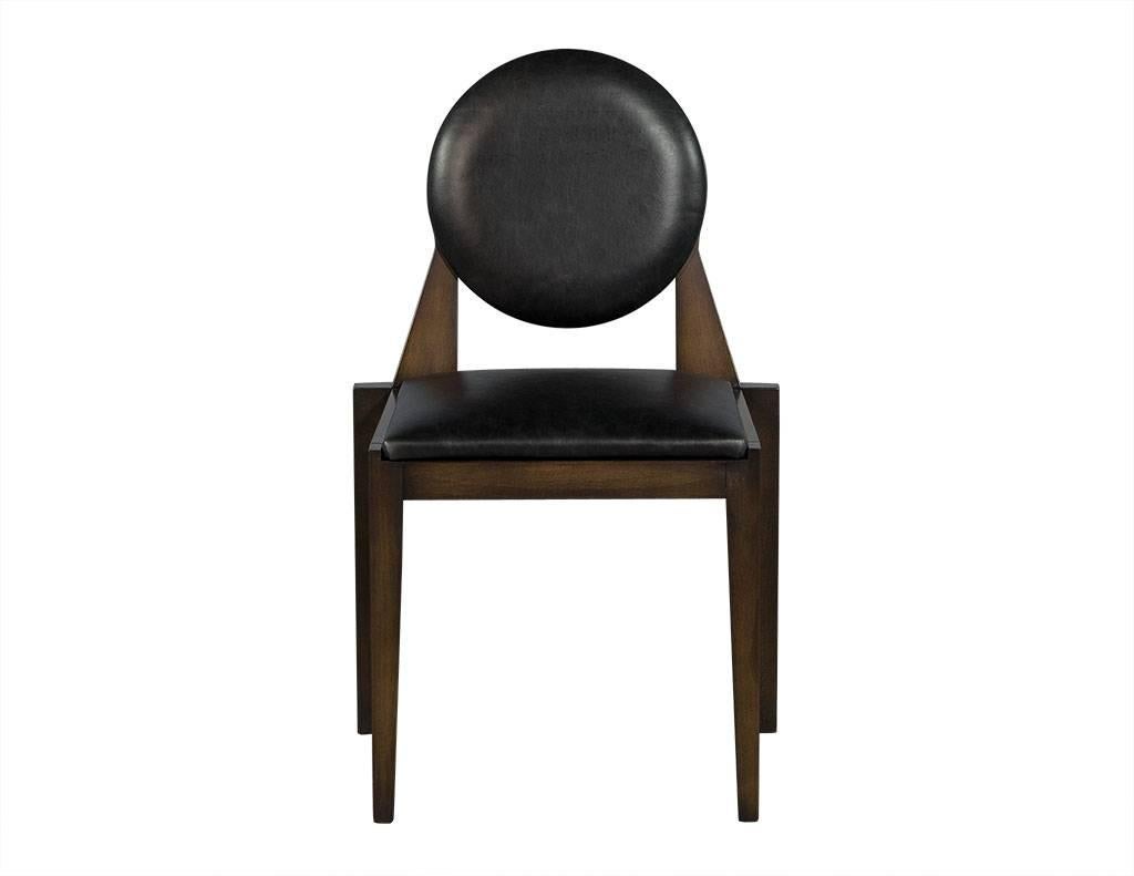 Contemporary Pair of Carrocel Custom Aridis Art Deco Dining Accent Chairs