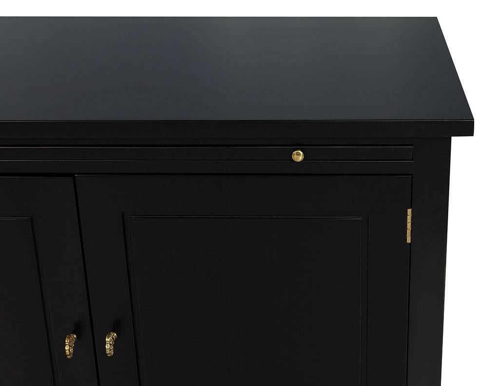 Contemporary Randall Tysinger Ebonized Chest with Pull-Out Shelf For Sale