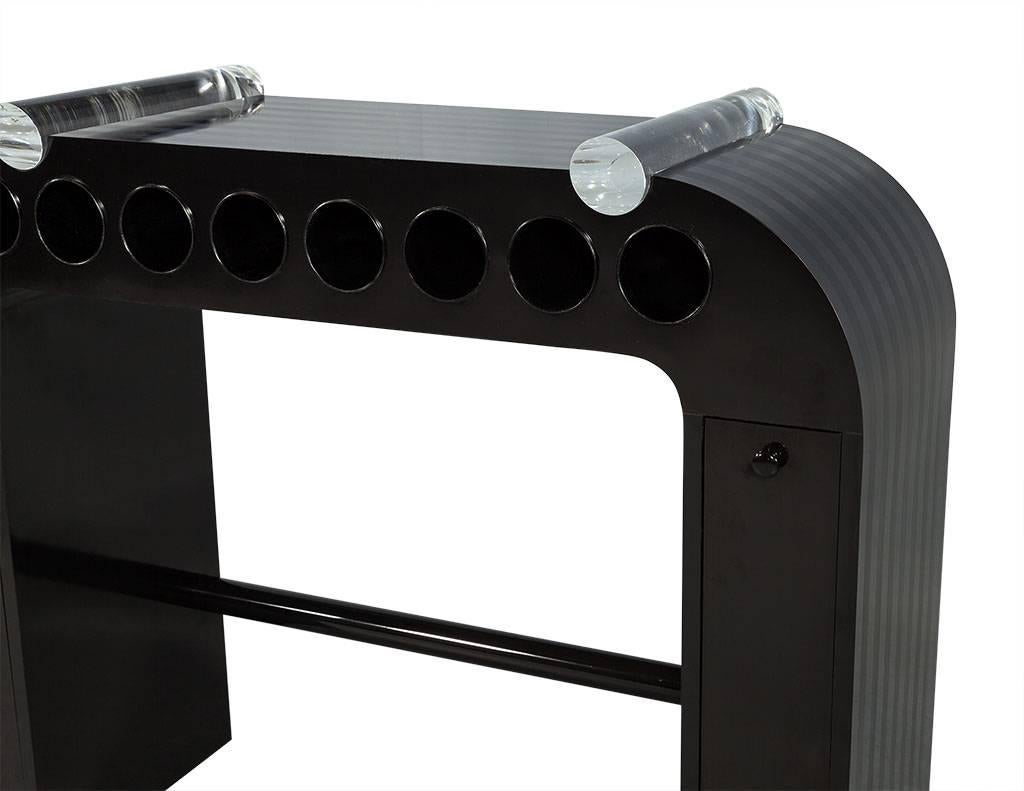 Art Deco Vintage Deco Waterfall Bar Console Table