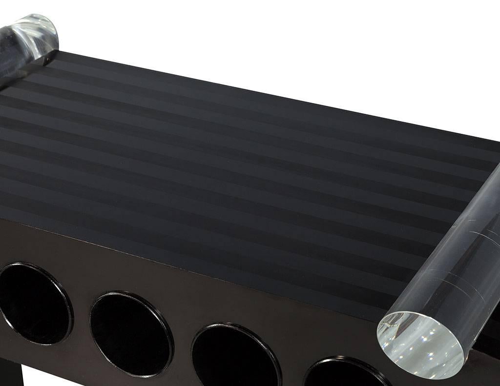 American Vintage Deco Waterfall Bar Console Table