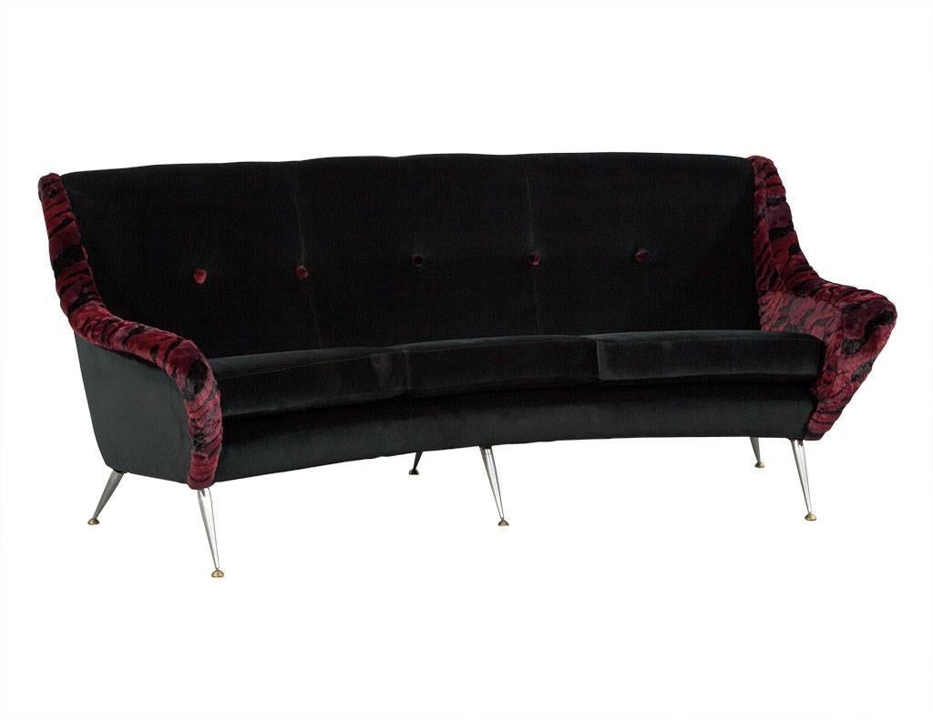 Modern Gio Ponti Upholstered Settee