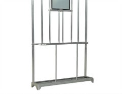 Art Deco Polished Aluminum Hall Tree Umbrella Stand Coat Rack