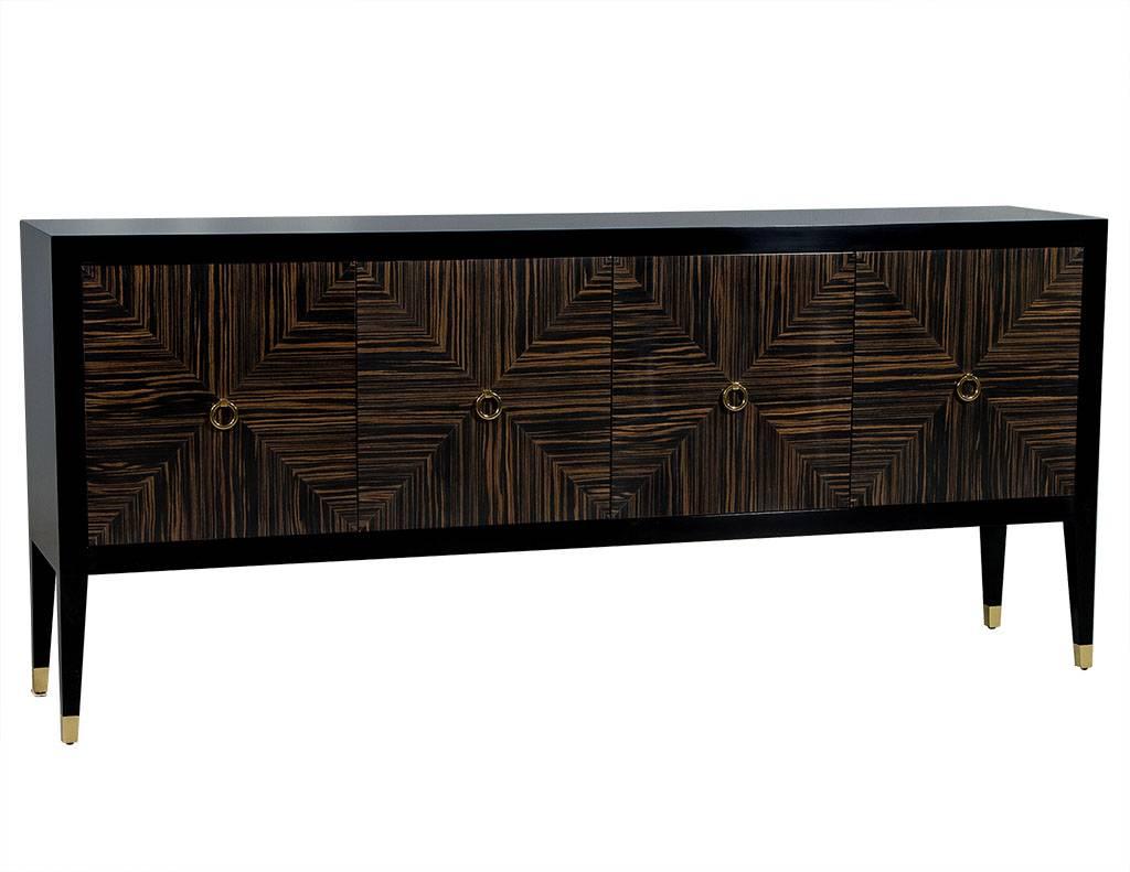 Carrocel Custom Macassar Modern Sideboard Buffet In New Condition For Sale In North York, ON