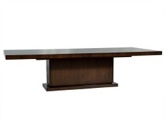 Carrocel Custom-Made Walnut Art Deco Style Dining Table