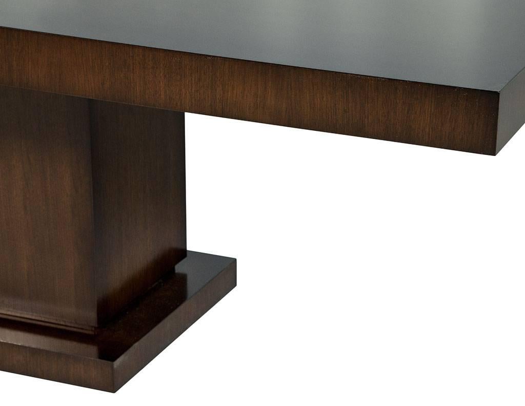 Contemporary Carrocel Custom-Made Walnut Art Deco Style Dining Table For Sale