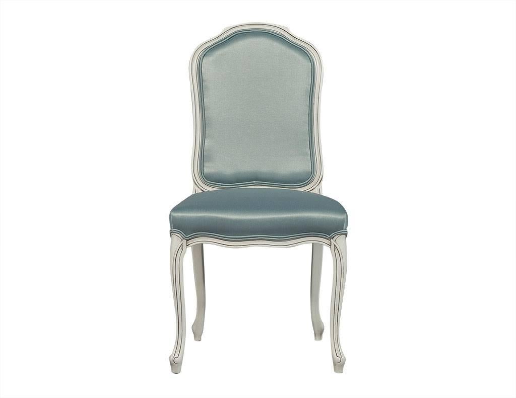 Canadian Set of Six Louis XV Style Upholstered Dining Chairs