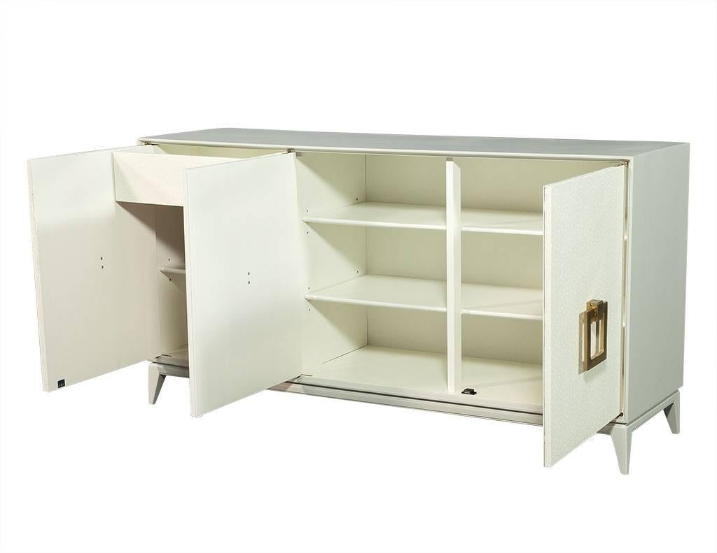 Modern Ostrich Wrapped Midcentury Buffet