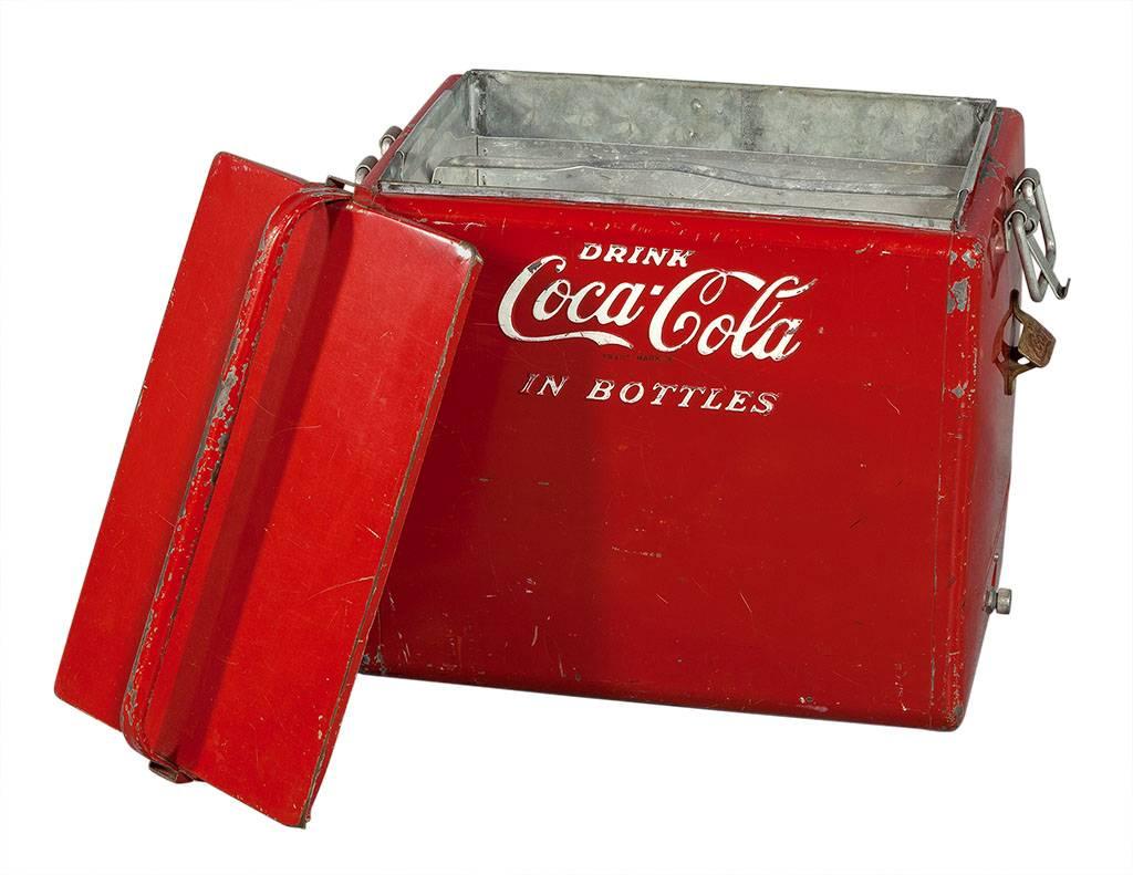 coca cola metal cooler