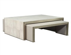 Cocktail Tables personalizzati in zigrino e acciaio inossidabile di Carrocel