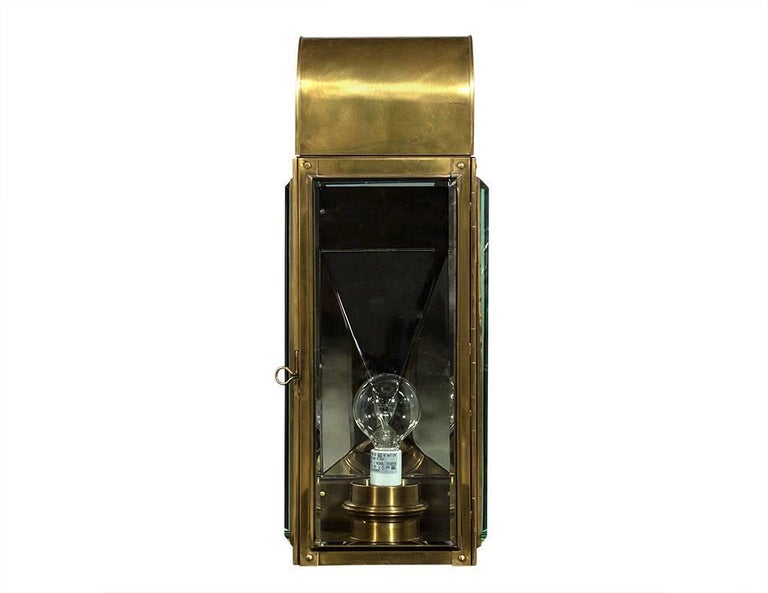 Pair of Classic Brass Wall Sconces For Sale at 1stdibs