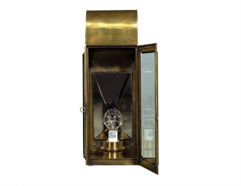Pair of Classic Brass Wall Sconces For Sale at 1stdibs