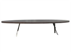 Custom Modern Walnut Oval Dining Table