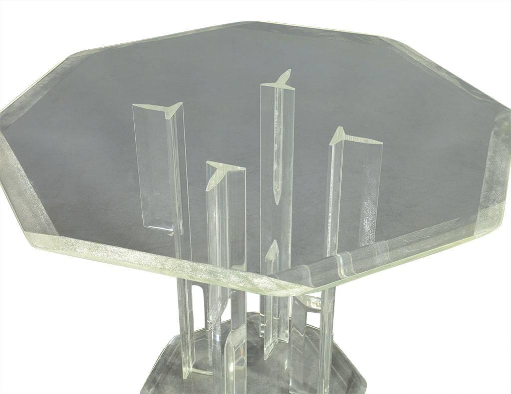 Late 20th Century Vintage Lucite Center Hall Table