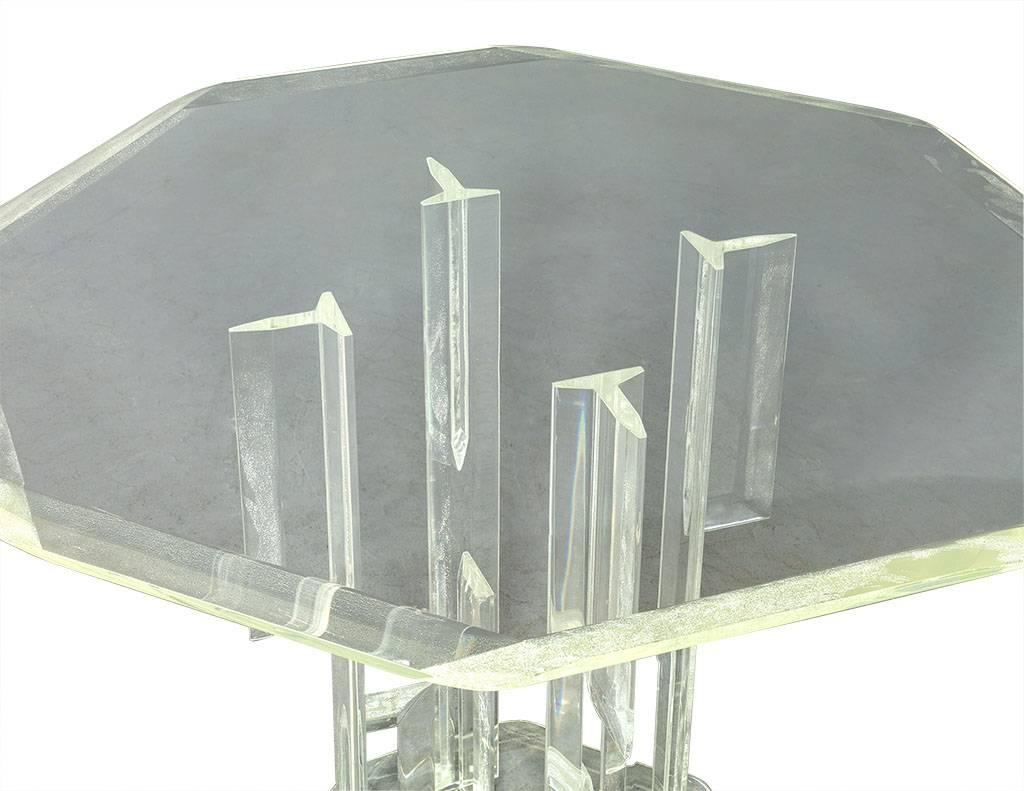 Vintage Lucite Center Hall Table In Good Condition In North York, ON