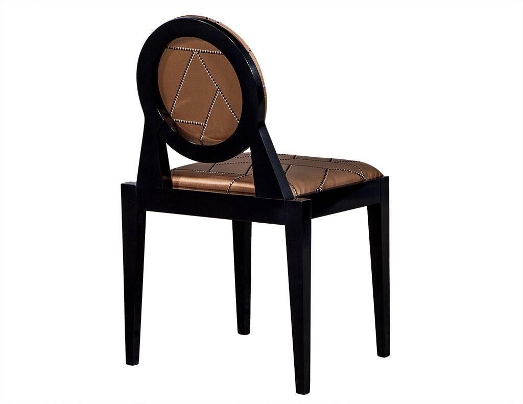 Set of Eight Carrocel Custom Deco Inspired Arrondi Dining Chairs 2