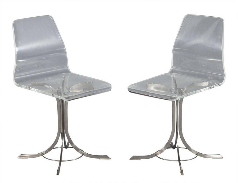stainless steel chairs contemporary midcentury modern set of four vintage lucite and stainless steel chairs for sale at stainless steel chairs contemporary midcentury modern set of four vintage lucite and stainless steel chairs for sale at