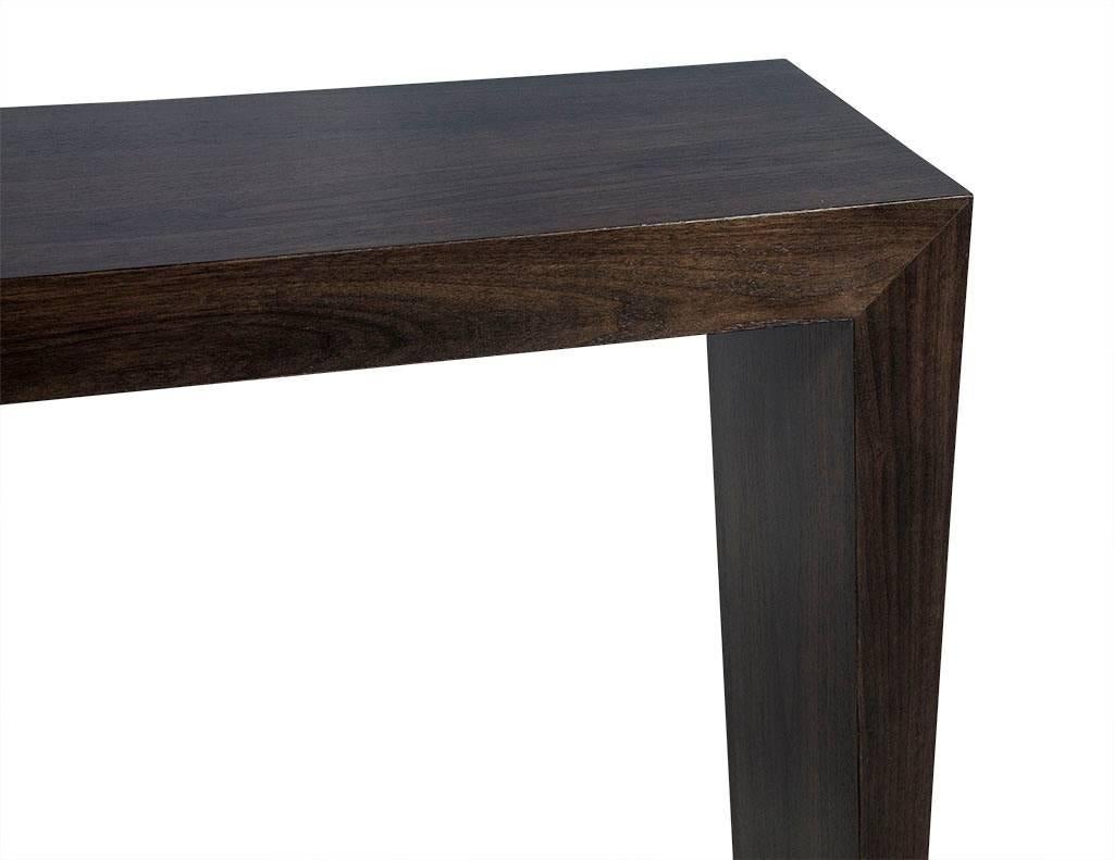 Carrocel Custom Walnut Console Table with Stool Set For Sale 1