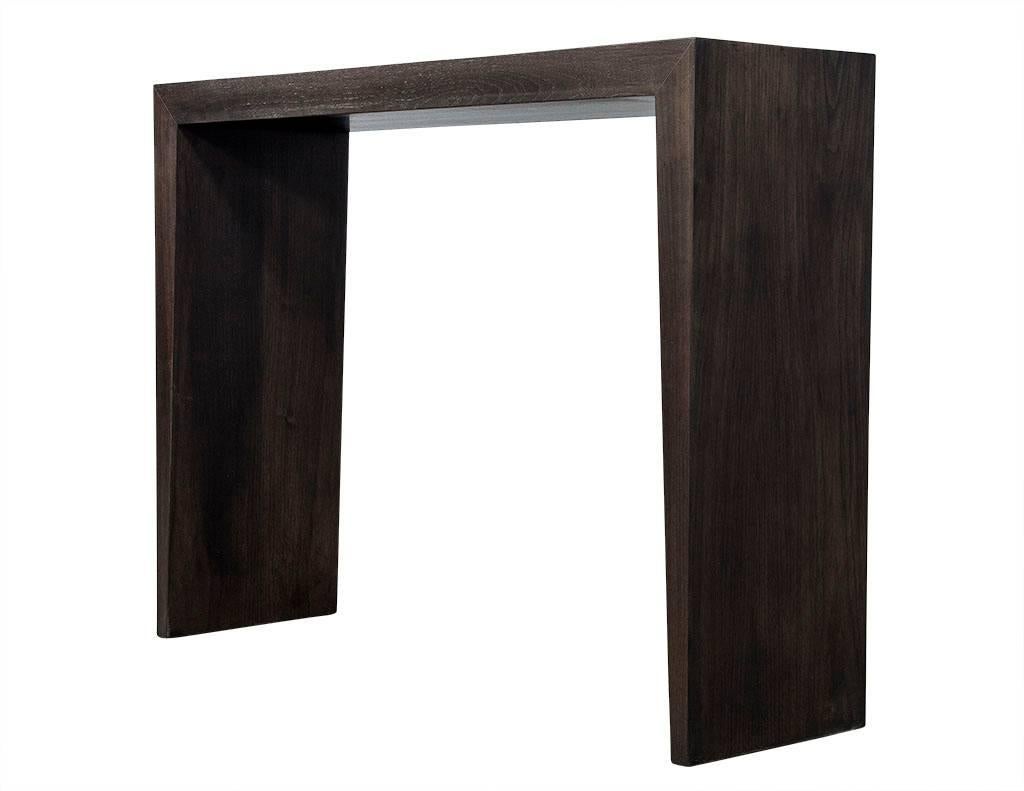 Carrocel Custom Walnut Console Table with Stool Set For Sale 2