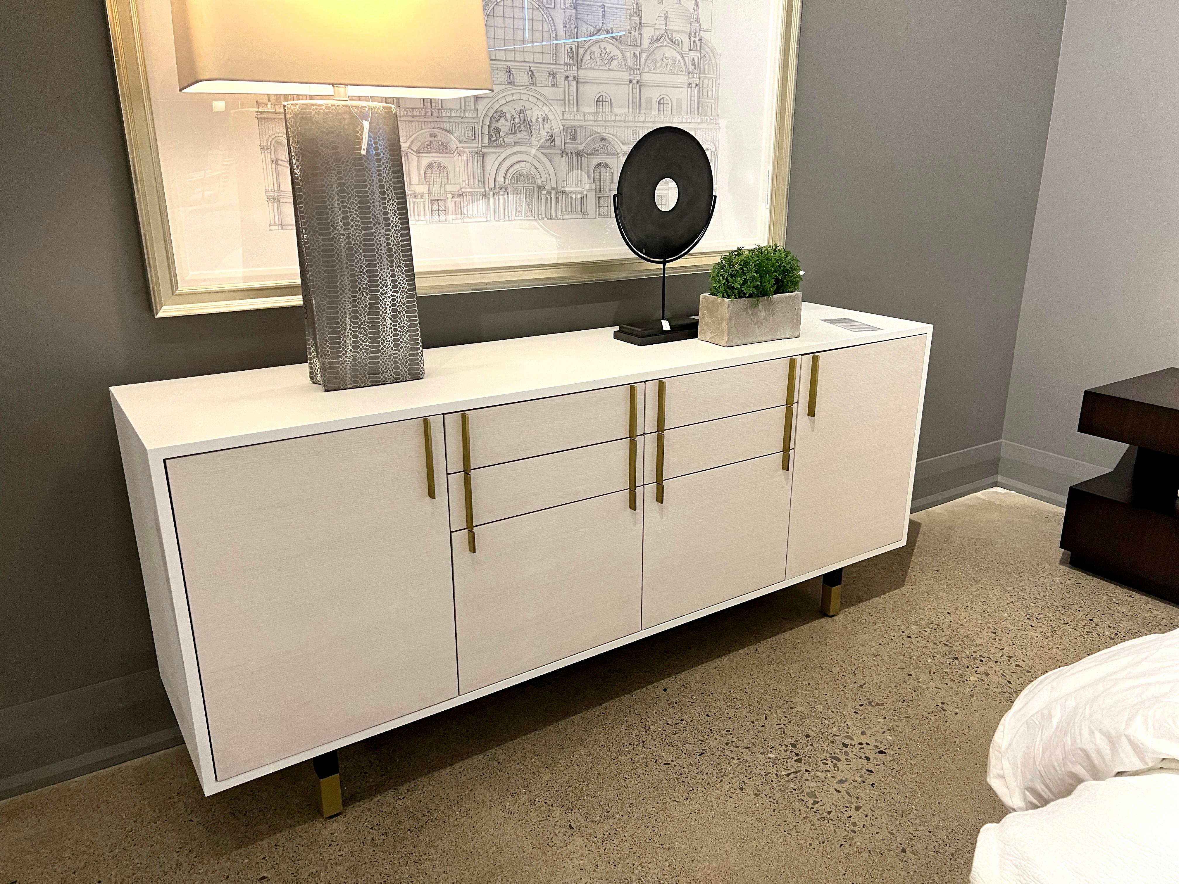 Custom Modern White Buffet Sideboard For Sale 7