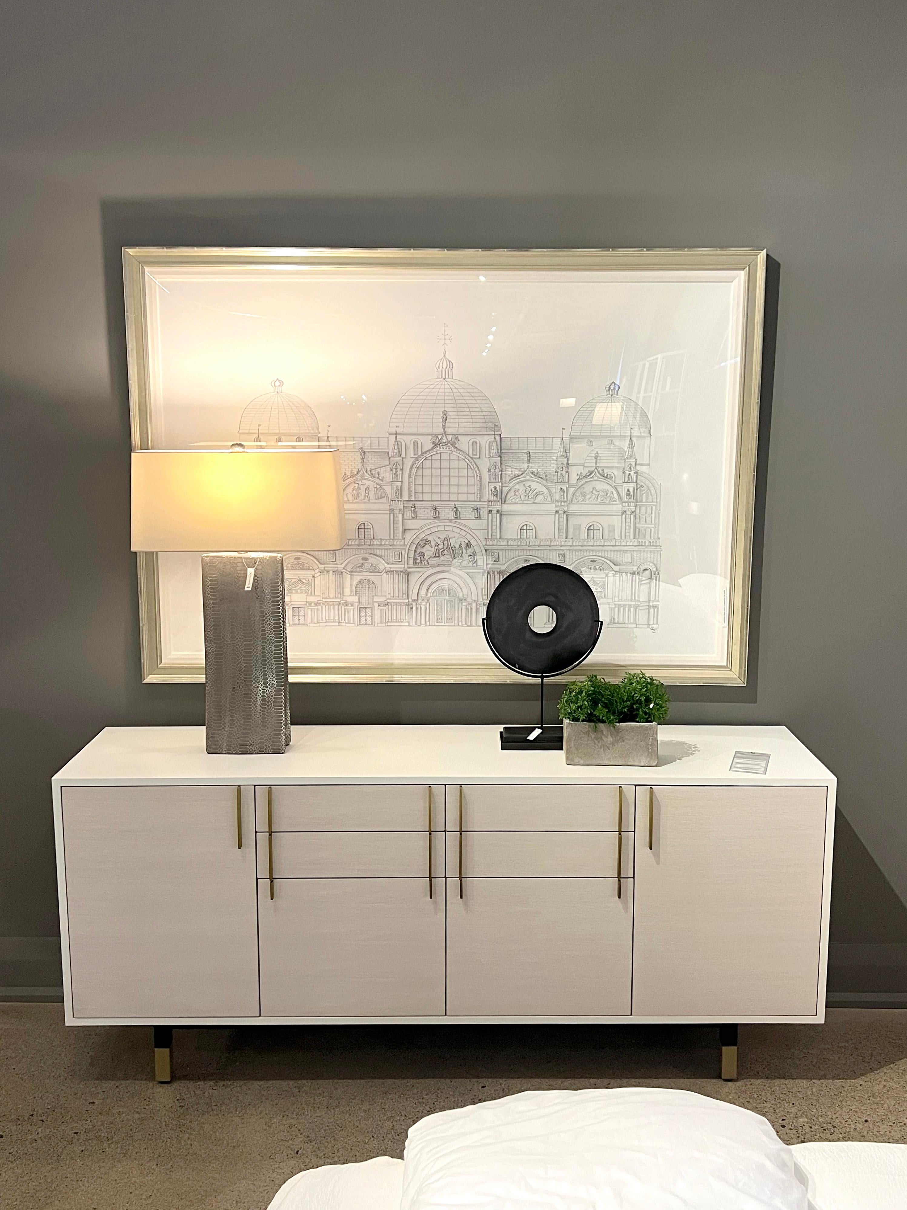 Custom Modern White Buffet Sideboard For Sale 5