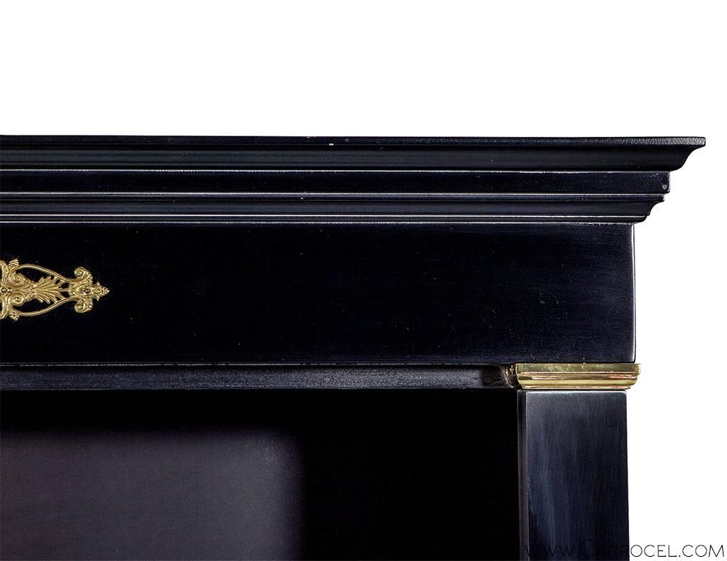 Unknown Baker Furniture Regency Ebonized Mahogany Bookcase