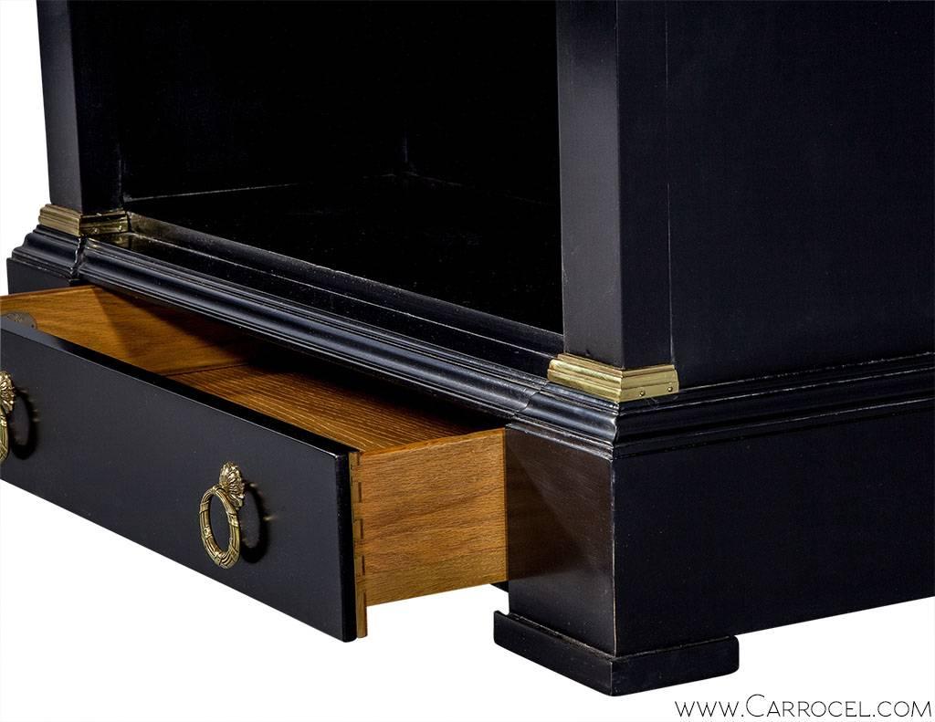 Contemporary Baker Furniture Regency Ebonized Mahogany Bookcase