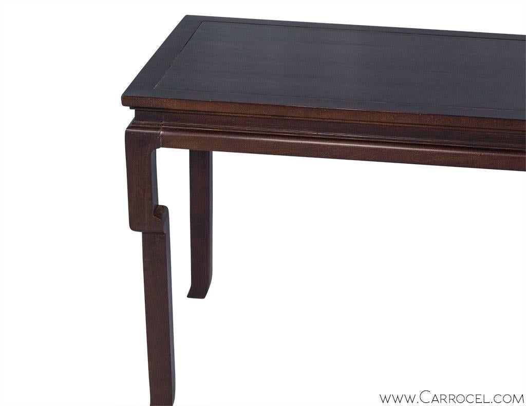 Contemporary Hickory Chair Black Chinoiserie Console Table