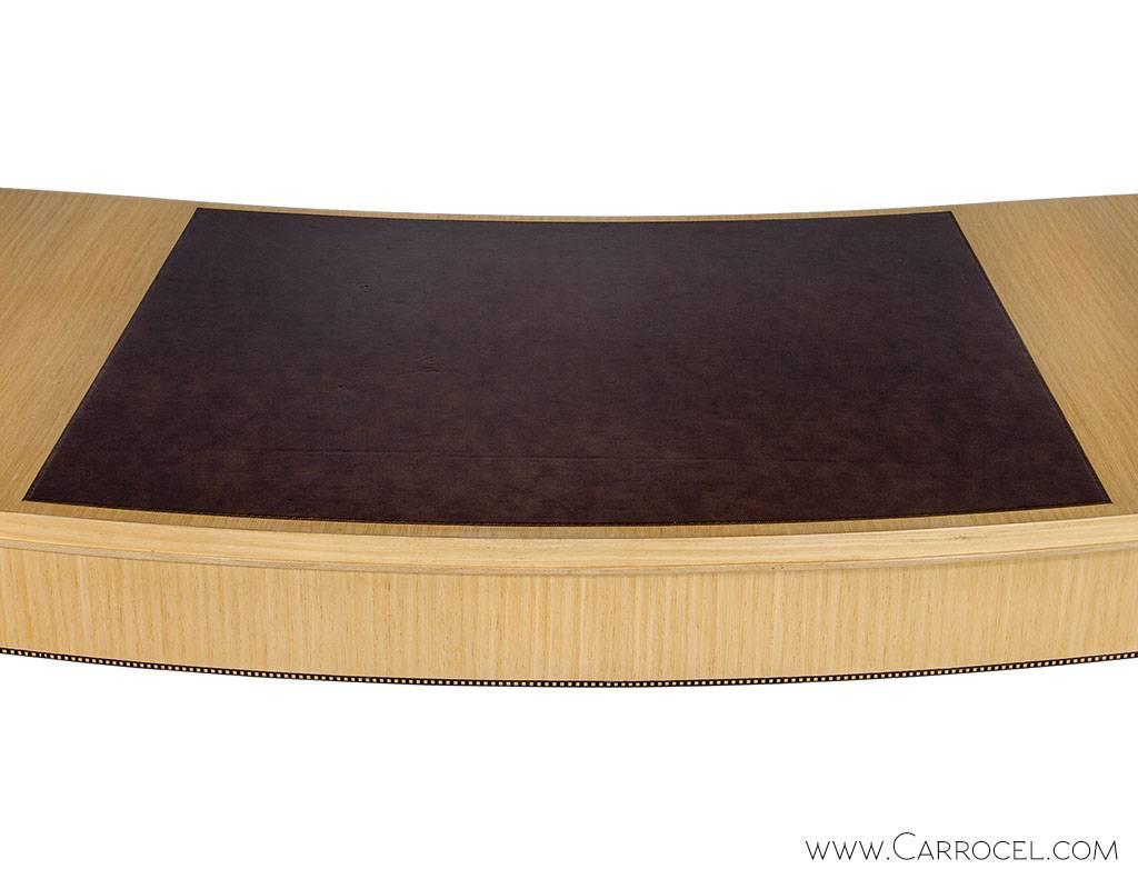 Councill Serpentine Desk with Inlaid Leather Top 3