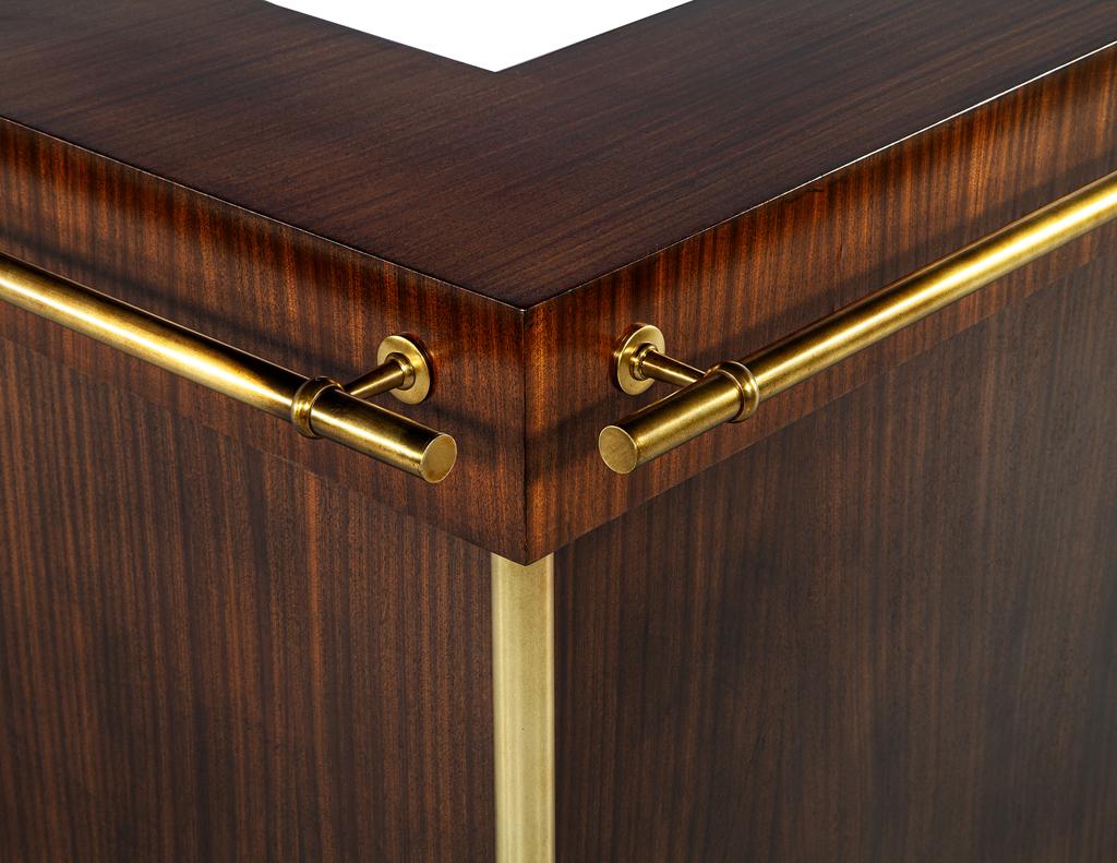 Brass Exceptional Art Deco Bar Cabinet by Jules Leleu, Circa 1940's, France