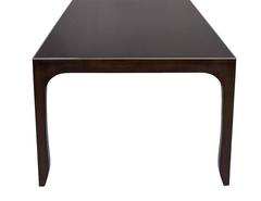 Custom Walnut Dining Table Featuring Metal Inlay