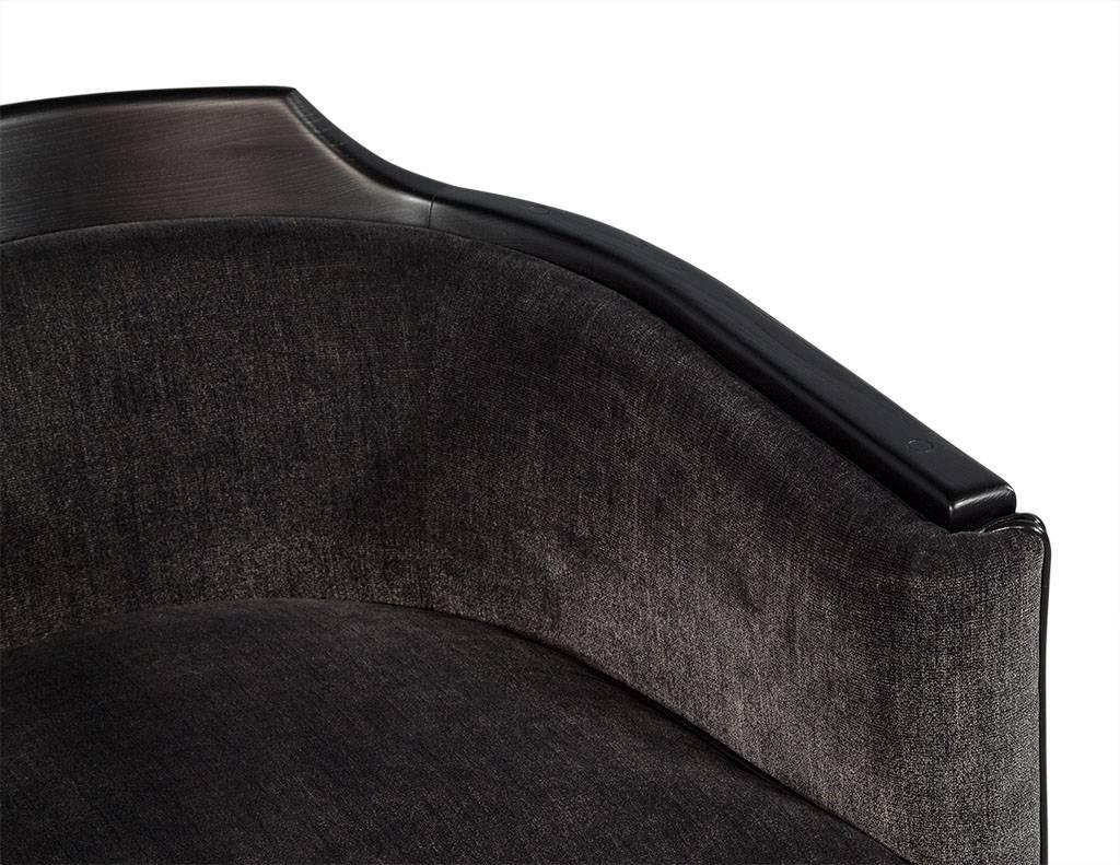 Upholstery Mid-Century Modern Swivel Tub Chair