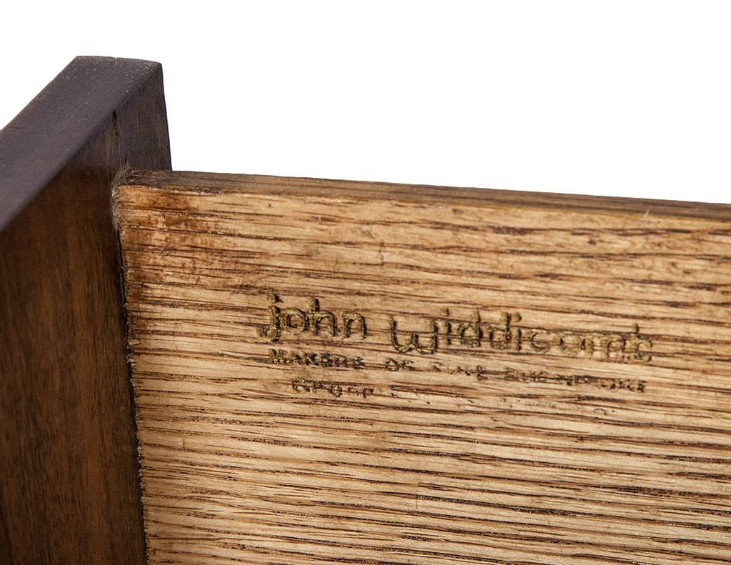 Late 20th Century Mid-Century Modern Teak Leather Top Desk by John Widdicomb