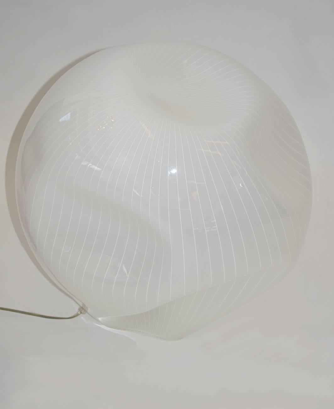 Mid-Century Modern Monumental Hand Blown Glass Table or Floor Lamp by Vistosi 1970's