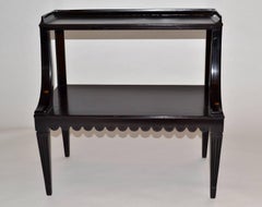 Pair of Ebony Side End Occasional Tables by Dunbar Wormley Midcentury 2275