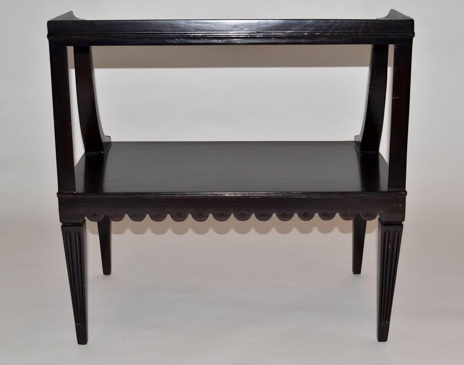 American Pair of Ebony Side End Occasional Tables by Dunbar Wormley Midcentury 2275