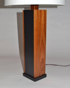 Pair of Table Lamps in Slate and Walnut by Harpswell House Mid Century Studio Am
