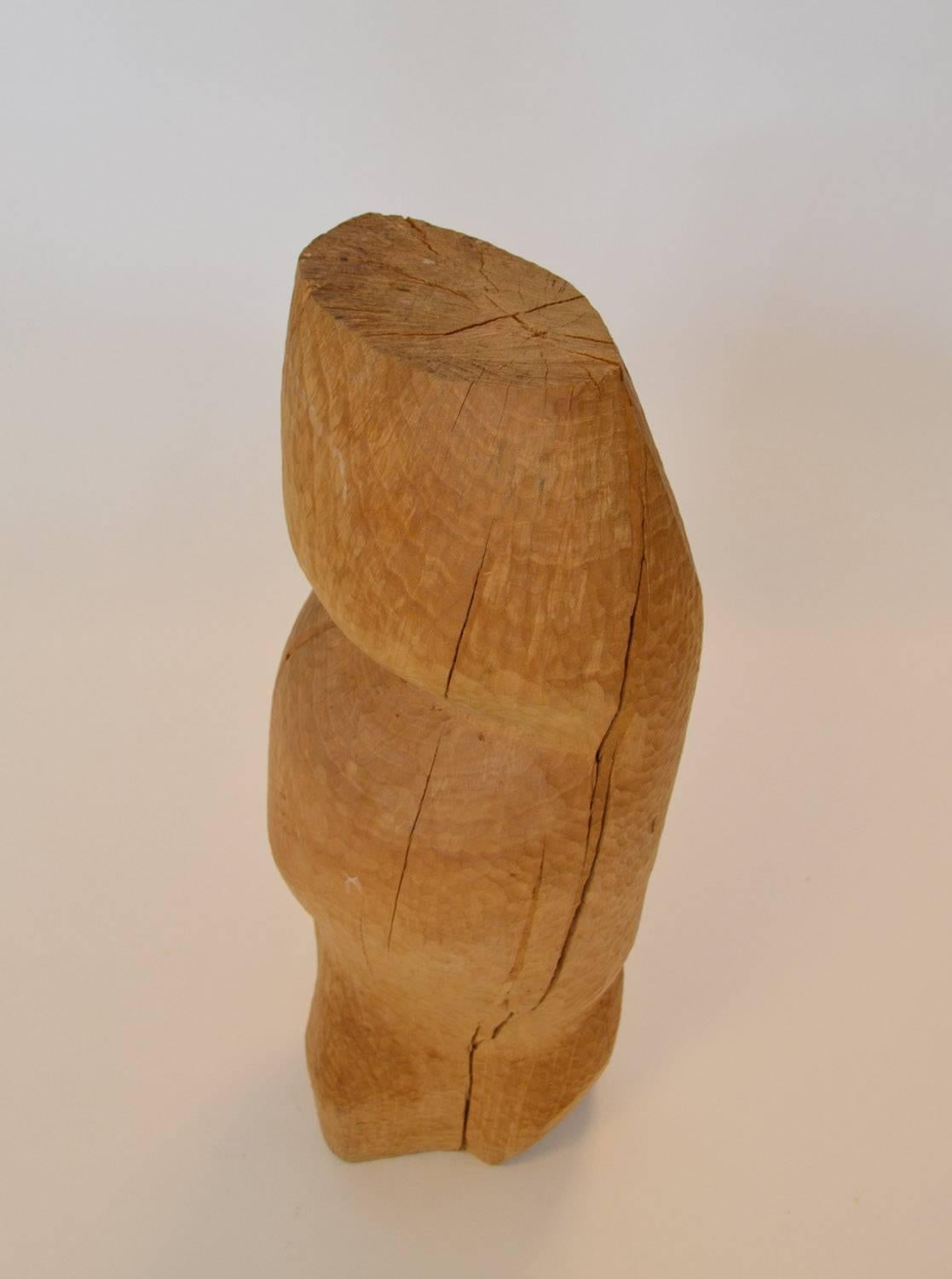 Mid-Century Modern After Brancusi Abstract Carved Wood Sculpture Mid Century Organic