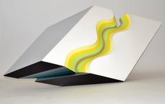 Three Dimensional Acrylic on Canvas Construction by Shozo Nagano