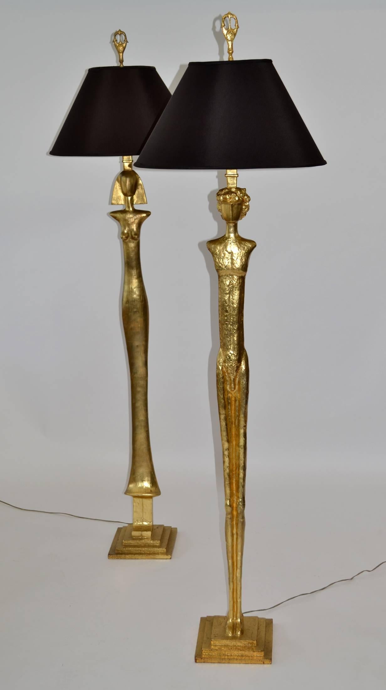 Pair of Figural Floor Lamps after Giacometti 2