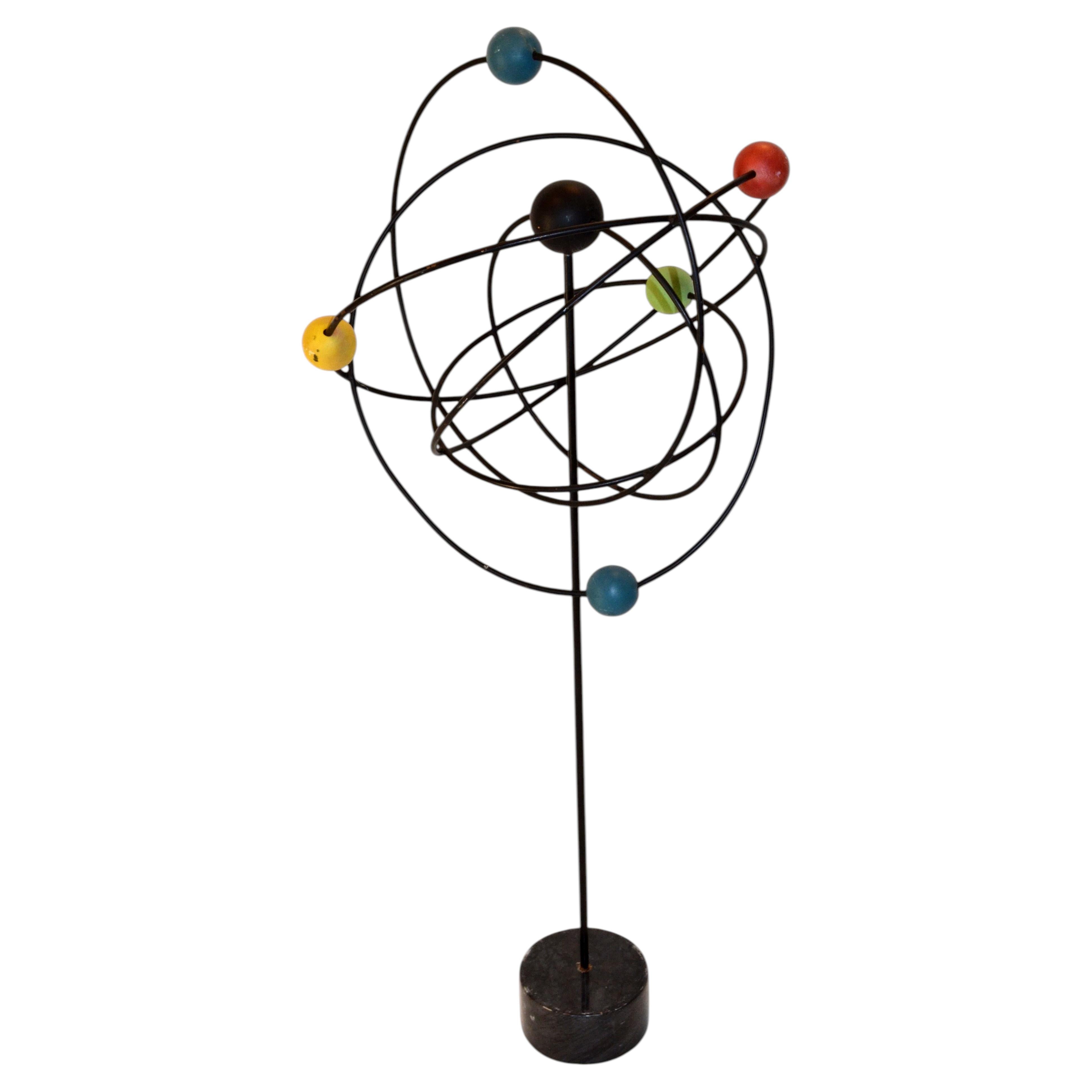 Mid-Century Modern Atomic / Solar System Kinetic Floor Sculpture 1960s