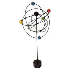 Mid-Century Modern Atomic / Solar System Kinetic Floor Sculpture 1960s