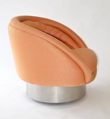 Vladimir Kagan Ellipse Swivel Lounge Chair Directional, USA 1970s