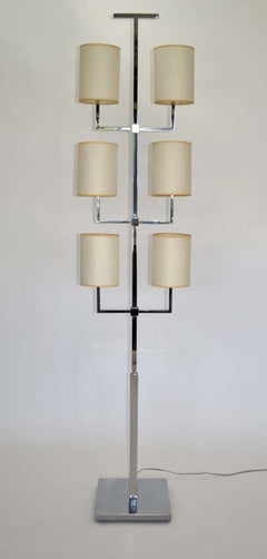 Rare Six-Arm Floor Lamp by Tommi Parzinger, USA, 1960s