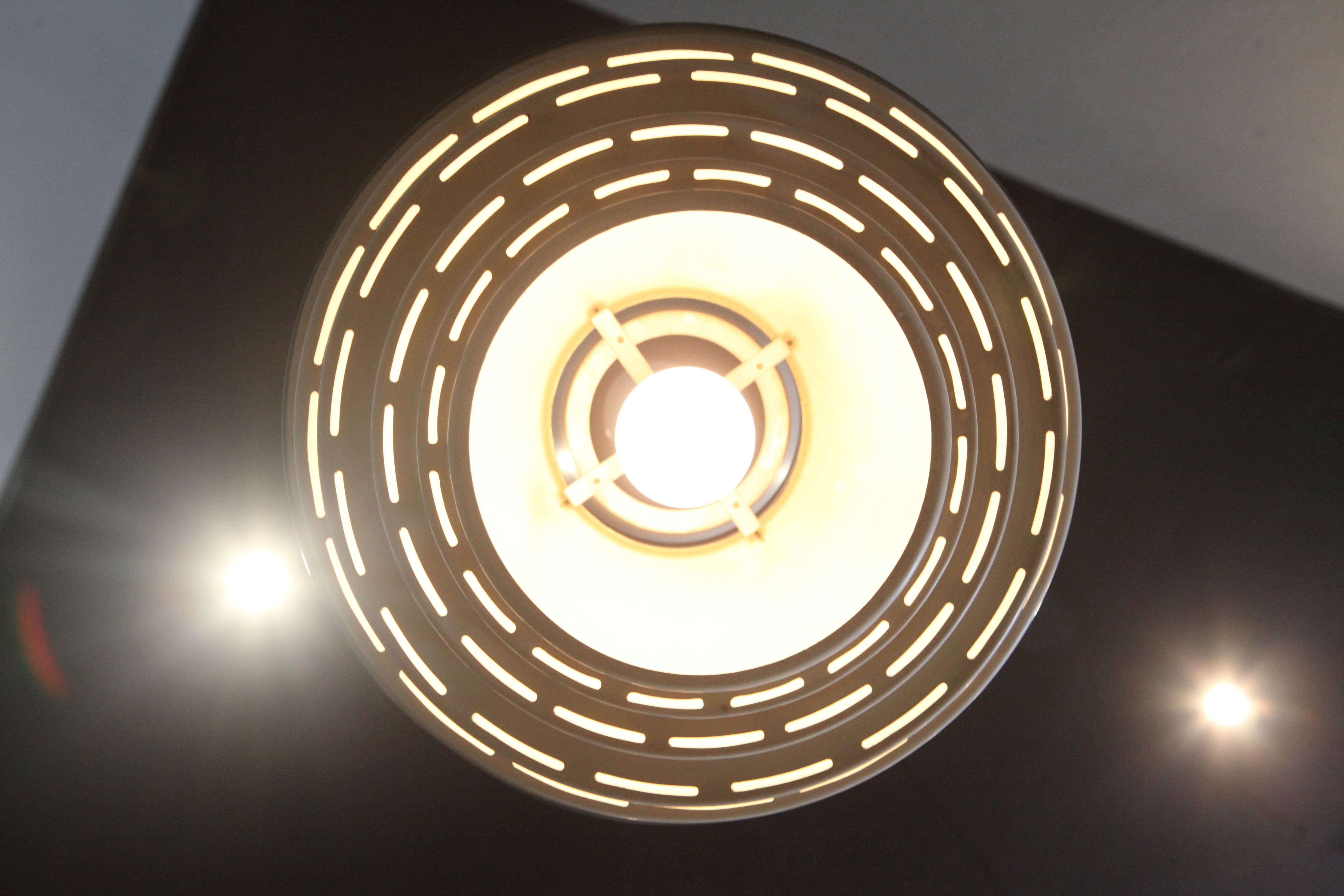Lacquered Alvar Aalto A335A Ceiling Pendant , Finland 1950